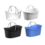 Plastic basket, Shopping Basket, 12l, aluminium handles