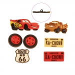3D Button 5 pcs set, max 4 cm, Dress It Up #7719 Cars (USA)