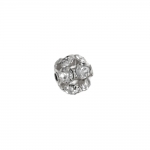 Vahedetail metallpärlike klaaskristallidega / Spherical Jewellery Spacer with Rhinestones / 6mm