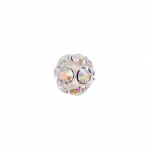 Spherical Jewellery Spacer with Rhinestones, 8mm