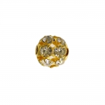 Vahedetail metallpärlike klaaskristallidega / Spherical Jewellery Spacer with Rhinestones / 10mm