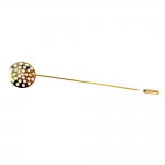 Perforated Round Pin-On Hat Pin & Brooch Base / 83mm