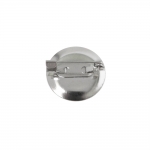Kettakujuline prossitoorik / 2-Eyelet Round Pin-On Brooch Base / 20mm