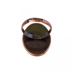Riged Oval Finger Ring Base / 25 x 18mm