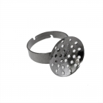 Perforated Round Finger Ring Base / 18mm