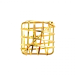 Square Wire Charm with Hollow Center, 30mm