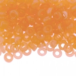 Mix of round orange glass beads, 6-7.5mm, 50/100g pack