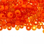 Pärlisegu Oranžides toonides eri suurusega pärlitest 5-7mm