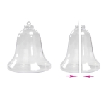Clear colorless 2-part plastic bell