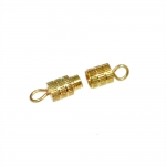 Cylindrical Turnbuckle Clasp with Ridge Pattern / 16mm