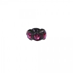 Disk Jewellery Spacer with Rhinestones, 8 x 3mm
