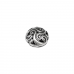 Reljeefse ornamendimustriga, kannaga metallnööp, 18mm, 28L