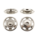 Press buttons, press studs with extra strong holding, ø30 mm, plating: nickel