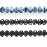 Round faceted glass beads, 9x6mm