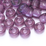Cylinder-shaped glass beads with 4mm hole, 9x6mm