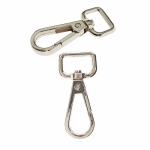 High Gloss Swivel hook; swivel latch; swivel ring; snap hook, key clasp, Twist Base, 61 x 27 mm for band 18 (-20) mm