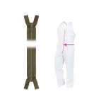 Haalarin vetoketju, 2 lukkoa, umpivetoketju, Opti, 6 mm