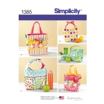 Art Caddies, Lunch Bags and Snack Bag, Sizes: OS (ONE SIZE), Simplicity Pattern #1385