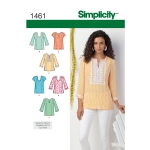 Women`s and Plus Tunic with Neckline and Sleeve Variations, Simplicity Pattern #1461