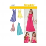 Girls `& Girls` Plus Special Occasion Dress, Simplicity Pattern #1510