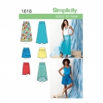 Women`s knit or Woven Skirts, Simplicity Pattern #1616
