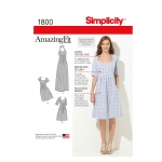 Naistele, ja pluss-suurusesnaistele Imeliselt Istuv: kleidid, Simplicity Pattern #1800