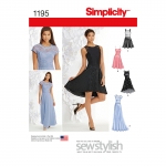 Naiste ja Petite-naiste eriliste sündmuste kleit, Simplicity Pattern #1195