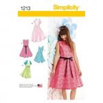 Tüdrukute ja tüdrukute pluss-suurustele kleidid ja trikoo-pooltopp, Simplicity Pattern #1213