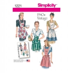 Naiste vintage põlled, suurused: A (S-M-L), Simplicity Pattern #1221