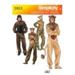 Adult Costumes, Sizes: A (XS,S,M,L,XL), Simplicity Pattern #2853