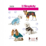 Dog Clothes In Three Sizes, Sizes: A (S,M,L), Simplicity Pattern #3939