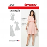 Imeliselt Istuv: naiste kleit: (Slim, Average ja Curvy Fit), Simplicity Pattern #8047