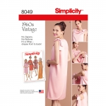 Women`s Vintage 1960`s Three Armhole Dress, Simplicity Pattern #8049