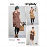 Women`s Dottie Angel Frock: Wrap & Slip Dress, Simplicity Pattern #8186