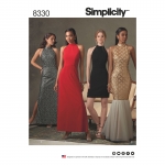 Women`s Dress with Skirt and Back Variations, Simplicity Pattern #8330