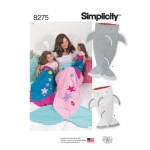 Laste, täiskasvanute ja 45cm pikkuse nuku kott-tekid, suurused: A (kõik suurused), Simplicity Pattern #8275