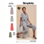 Naiste erinevate pikkustega seelikud, püksid, Simplicity Pattern #8299