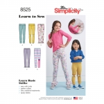 Child`s and Girls` knit Leggings, Simplicity Pattern #8525