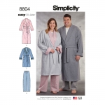 Women`s and Men`s Robe and Pants, Simplicity Pattern #8804