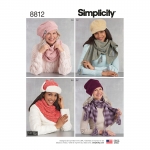 Misses Cold Weather Accessories, Sizes: A (ALL SIZES), Simplicity Pattern #8812