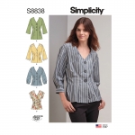 Misses`/Miss Petite Shirt, Simplicity Pattern #S8838