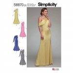 Naiste ja väikesekasvuliste Petite-naiste kleit, Simplicity Pattern #S8870
