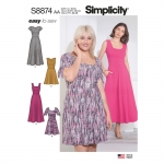 Misses`/Women`s knit Dress, Simplicity Pattern #S8874