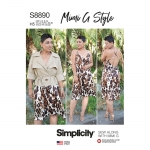 Naiste Slip kleit ja jakk, Simplicity Pattern #S8890