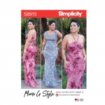 Misses` knit Maxi Dresses by Mimi G Style, Simplicity Pattern #S8915