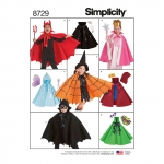Child`s Cape Costumes, Sizes: A (S-M-L), Simplicity Pattern #8729
