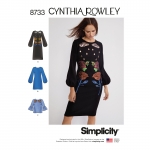 Women`s Cynthia Rowley Dress and Top, Simplicity Pattern #8733
