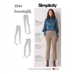 Women’s / Plus Size Amazing Fit Trousers, Simplicity Pattern #8744
