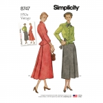 Naiste vintage-kostüüm, Simplicity Pattern # 8747