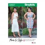 Misses` Tie Front Tops and Skirts by Mimi G Style, Simplicity Pattern #S8927